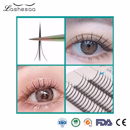 Hot Selling Soft Ellipse Flat Eyelash Extensions Cashmere Flat Lashes Extensions Flat False Lashes