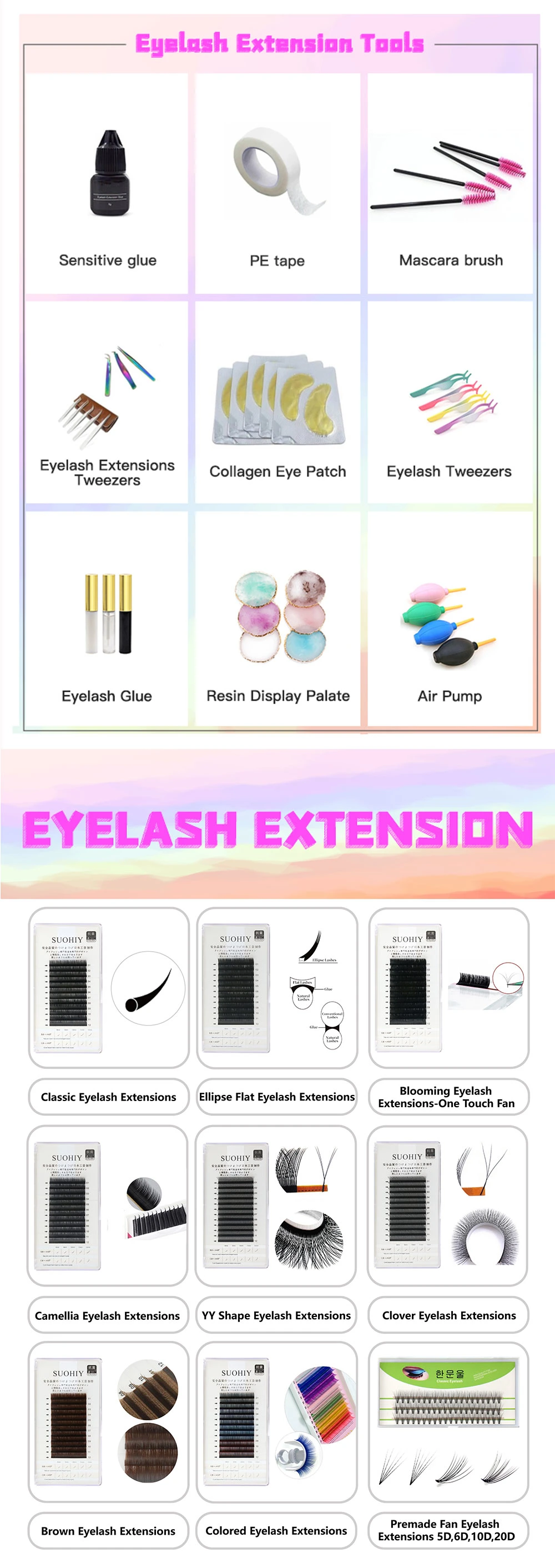 Factory Price A Shape Thick Single Lash Natural Curl Fairy Hair Per Box Fairy Self Grafting Individual False Eyelash Extensions