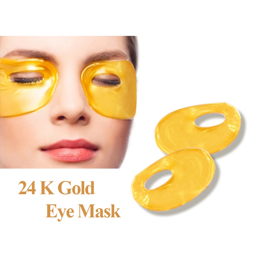 OEM ODM Natural Anti Aging Dark Circles Sheet 24K Gold Eye Pad Gel Mask