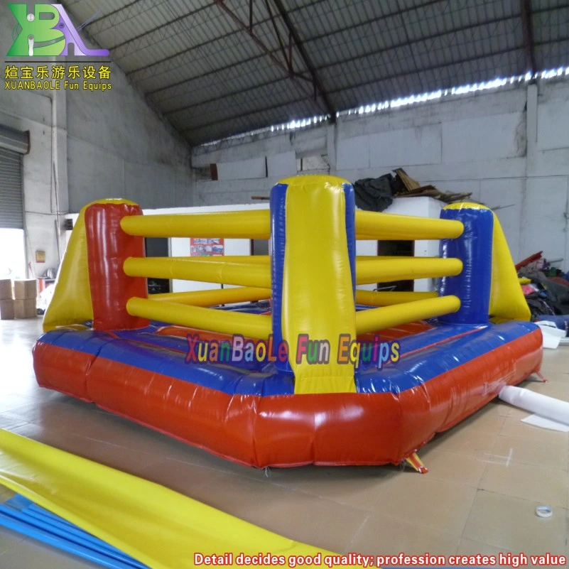 Cheap Kid Game Rental Sport Arena Inflatable Battle Zone Wrestling Boxing Ring with Gloves