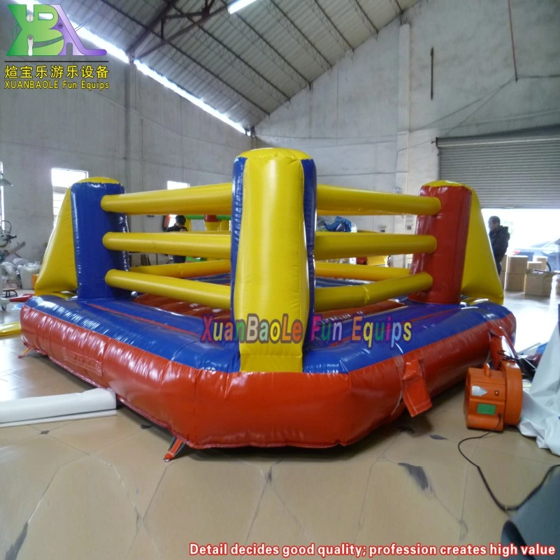 Cheap Kid Game Rental Sport Arena Inflatable Battle Zone Wrestling Boxing Ring with Gloves