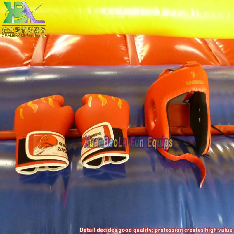 Cheap Kid Game Rental Sport Arena Inflatable Battle Zone Wrestling Boxing Ring with Gloves