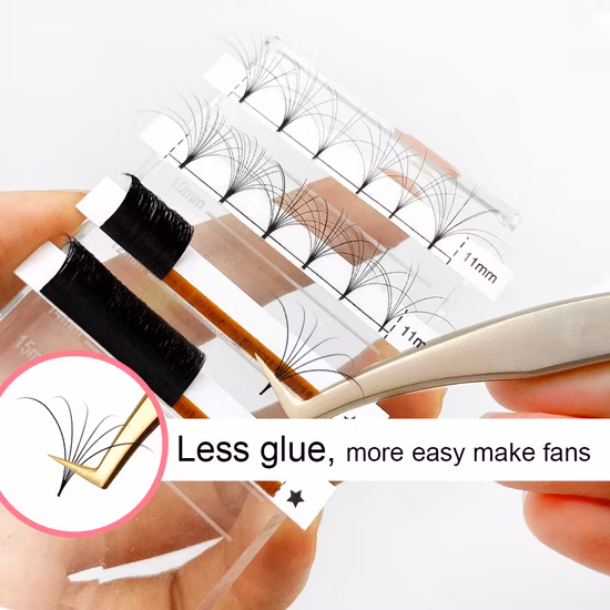 Volume Lashes Extensions Premade Easy Fan Eyelashes avec brosse à mascara