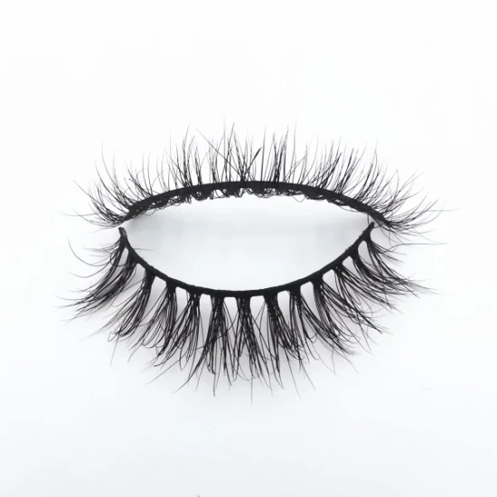 100% sans cruauté envers les animaux Fluffy 3D Cils de vison Bande complète Cils de vison Boucle naturelle douce Faux cils Maquillage Lash