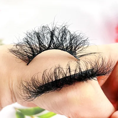 Prise en charge de la personnalisation en gros Mink Wispy Lashes Bande complète Petits cils de vison 3D naturels