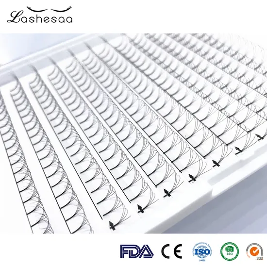 Mengfan Chine Différents fabricants d'extensions de cils Fast Fanning Lashes Extension 0.07 Blooming Fan Extension de cils Base pointue Ventilateurs préfabriqués