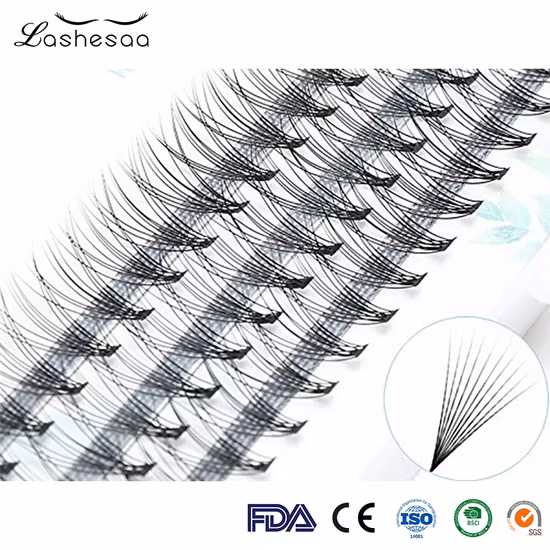 Mengfan Chine Fournisseur de faux cils d'apparence naturelle Extension de cils double couche Mink Blooming Fast Fanning Extensions de cils Groupe de bandes Cils individuels